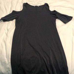 Grey Cold Shoulder Dress